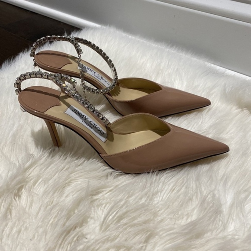 New Jimmy Choo Saeda Crystal ankle strap‎ pointed toe pump size 36EU - Picture 12 of 15